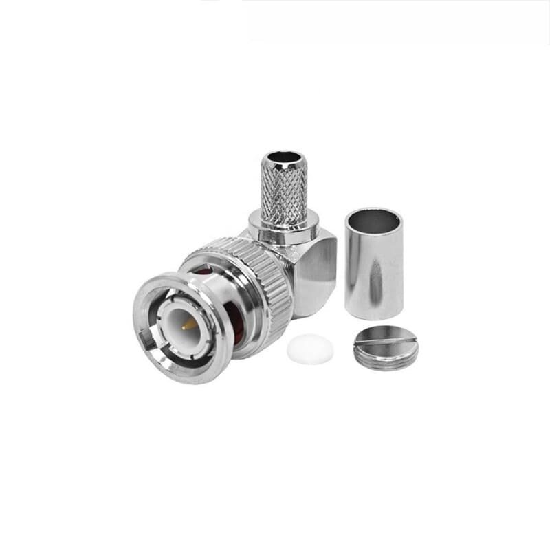 BNC M RA CRIMP for RG58_RG142_LMR195_LMR200 Cable 1