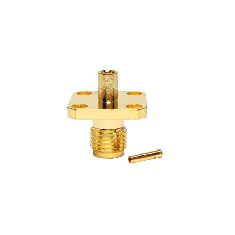 SMA F 4 HOLE Solder for RG 141 Cable 1