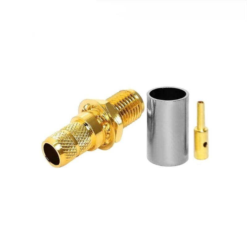 SMA F BH CRIMP for RG58_RG142_LMR195_LMR200 Cable 1